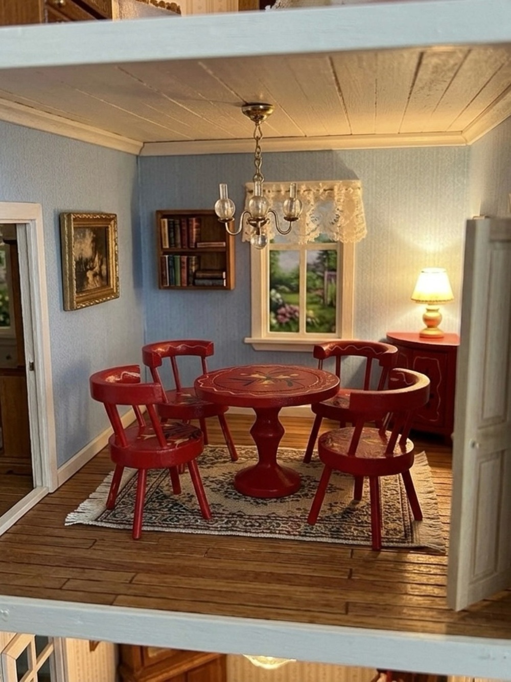 Jazz up your dollhouse kitchen with this Vintage Japanese dollhouse dinette set